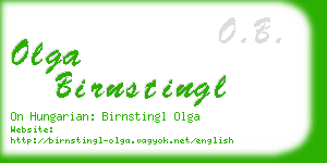 olga birnstingl business card